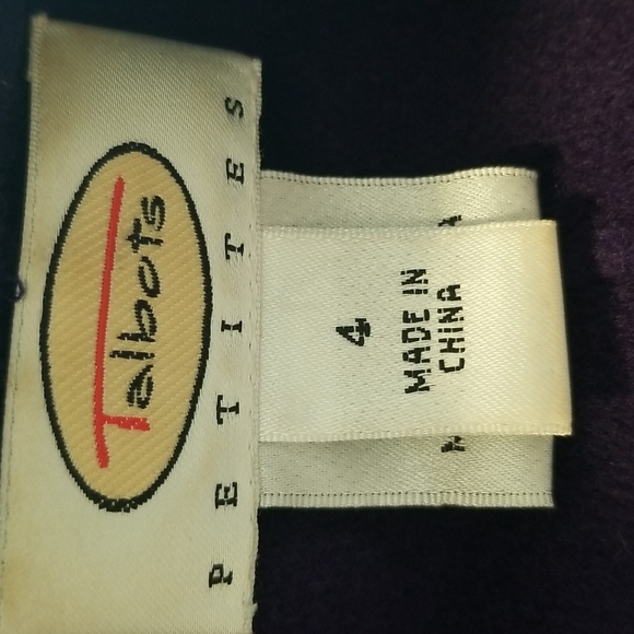 Talbots Petites 100% Wool Purple Jacket - Picture 6 of 8